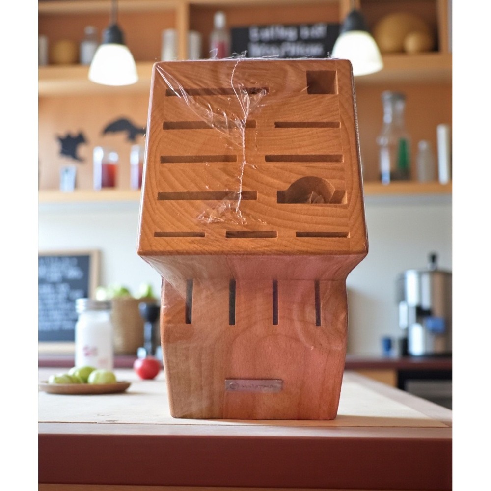 Wusthof Classic Natural Beechwood 15 SLOT KNIFE STORAGE BLOCK Factory Sealed!